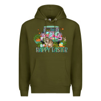 Army Green Happy Easter Day Premium Hoodie - CowGirlArtShop