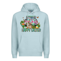 Blue Mist Happy Easter Day Premium Hoodie - CowGirlArtShop