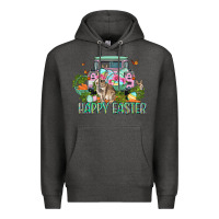 Charcoal Heather Happy Easter Day Premium Hoodie - CowGirlArtShop