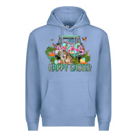 Colony Blue Happy Easter Day Premium Hoodie - CowGirlArtShop
