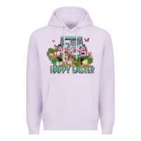 Lilac Happy Easter Day Premium Hoodie - CowGirlArtShop
