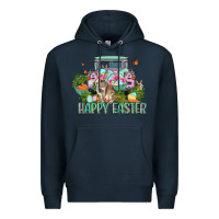 Navy Happy Easter Day Premium Hoodie - CowGirlArtShop