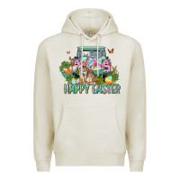 Oatmeal Heather Happy Easter Day Premium Hoodie - CowGirlArtShop