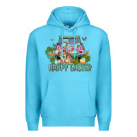 Ocean Blue Happy Easter Day Premium Hoodie - CowGirlArtShop