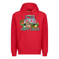 Red Happy Easter Day Premium Hoodie - CowGirlArtShop