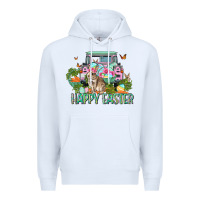 White Happy Easter Day Premium Hoodie - CowGirlArtShop