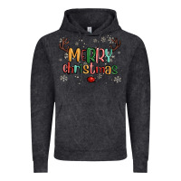 Vintage Black merry christmas raindeerr Vintage Hoodie - MaliasSmallBusiness