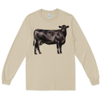 Mushroom black angus cow Long Sleeve Tee - LillyAllenDesigns