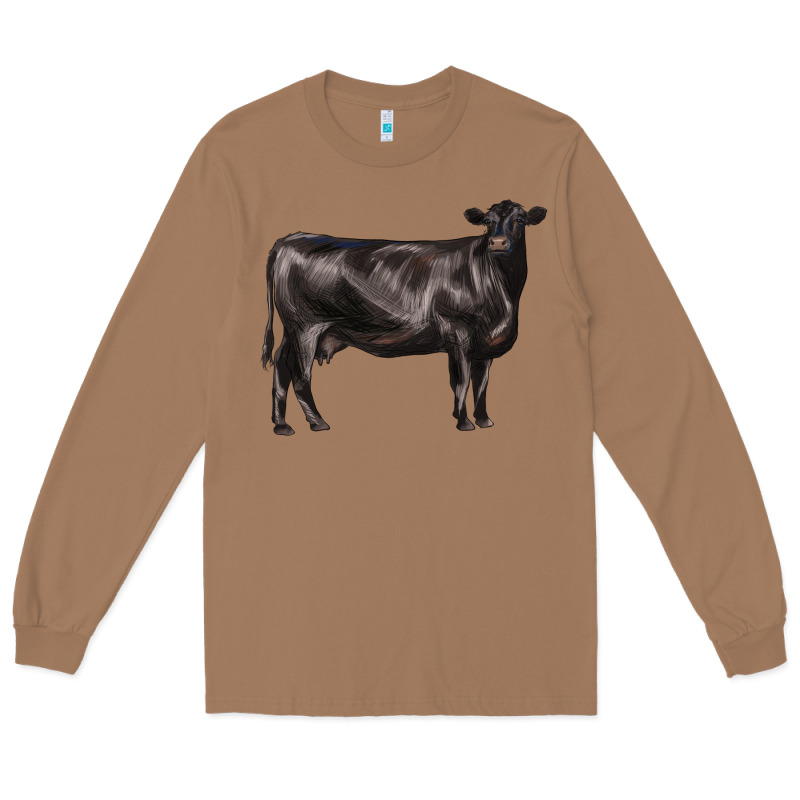 Black Angus Cow Long Sleeve Tee by LillyAllenDesigns | Teevron