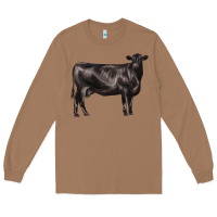 Toasted Coconut black angus cow Long Sleeve Tee - LillyAllenDesigns