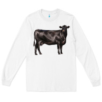 White black angus cow Long Sleeve Tee - LillyAllenDesigns
