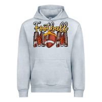 Heather Grey Football Mom Urban Hoodie - CowhideDigitalArt