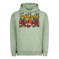Pigment Oil Green Football Mom Urban Hoodie - CowhideDigitalArt