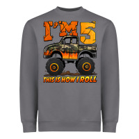 Storm i'm five this is how i roll monster truck birthday Heavyweight Sweatshirt - Jasminsmagicworld