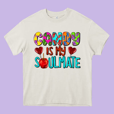 Candy Is My Soulmate Heavy Core Tee Designed By Adodesignshop