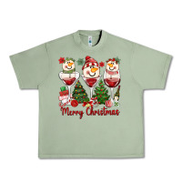 Oil Green merry christmas wine and cocktails Urban Heavy Tee - MaliasSmallBusiness