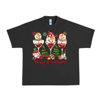 Pigment Black merry christmas wine and cocktails Urban Heavy Tee - MaliasSmallBusiness