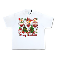 White merry christmas wine and cocktails Urban Heavy Tee - MaliasSmallBusiness