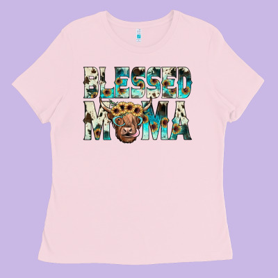 Blessed Mama Ladies Tee Designed By Jahusdesignshop