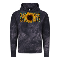 Cloud Black Sunflower Leopard Mom Vintage Hoodie - Jasminsmagicworld