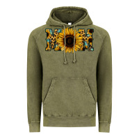 Vintage Olive Sunflower Leopard Mom Vintage Hoodie - Jasminsmagicworld