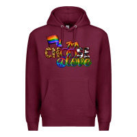 Burgundy Western choose love Premium Hoodie - CowGirlArtShop