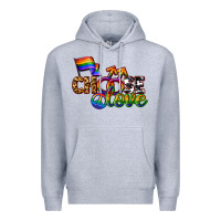 Heather Grey Western choose love Premium Hoodie - CowGirlArtShop