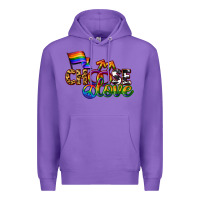 Purple Western choose love Premium Hoodie - CowGirlArtShop