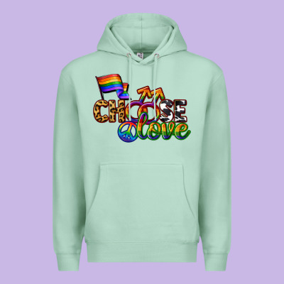 Western Choose Love Premium Hoodie Designed By Cowgirlartshop