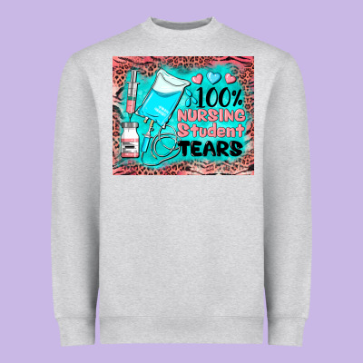 100 Nursing Student Tears Mousepad Heavyweight Sweatshirt Designed By Barkaloodesign