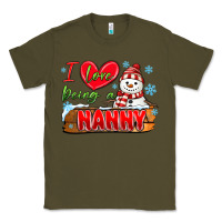 Army Green i love being a nanny Classic Tee - MaliasSmallBusiness