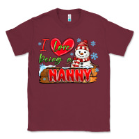 Burgundy i love being a nanny Classic Tee - MaliasSmallBusiness
