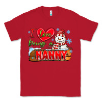 Red i love being a nanny Classic Tee - MaliasSmallBusiness