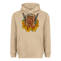Mushroom cow sunflower leopard Heavyweight Hoodie - OliviaCreatesArt
