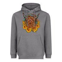 Storm cow sunflower leopard Heavyweight Hoodie - OliviaCreatesArt