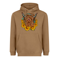 Toasted Coconut cow sunflower leopard Heavyweight Hoodie - OliviaCreatesArt