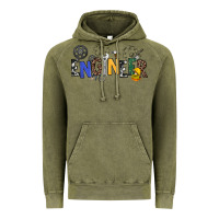 Vintage Olive engineer Vintage Hoodie - NancyCooperArtShop