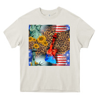 Statue Of Liberty American Flag Heavy Core Tee | Teevron