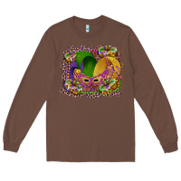 Chestnut mardi gras mask king cake Long Sleeve Tee - RanaPortraitStore