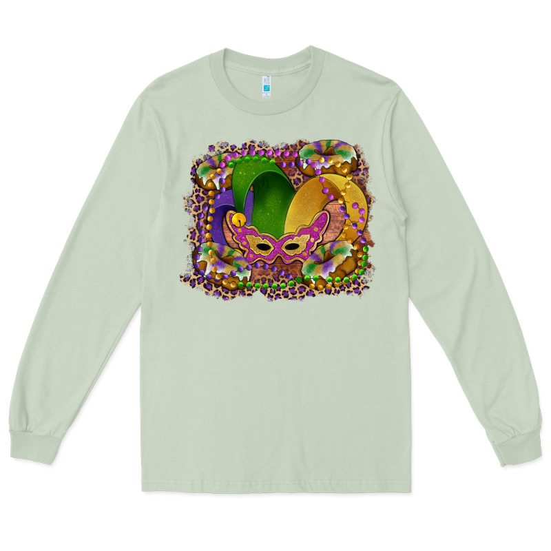 Mardi Gras Mask King Cake Long Sleeve Tee by RanaPortraitStore | Teevron