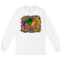 White mardi gras mask king cake Long Sleeve Tee - RanaPortraitStore