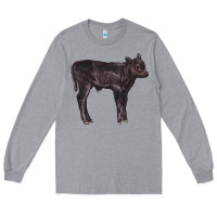Black Angus Calf Illustrations Long Sleeve Tee | Teevron