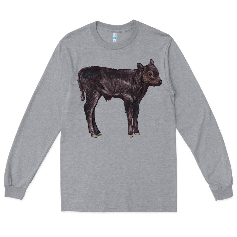 Black Angus Calf Illustrations Long Sleeve Tee by LillyAllenDesigns | Teevron