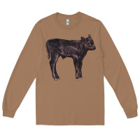 Toasted Coconut Black Angus Calf Illustrations Long Sleeve Tee - LillyAllenDesigns