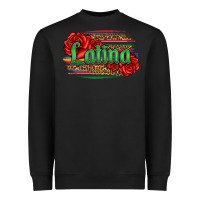 Black latina with serape and roses Heavyweight Sweatshirt - Jasminsmagicworld