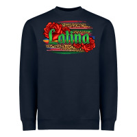 Navy latina with serape and roses Heavyweight Sweatshirt - Jasminsmagicworld