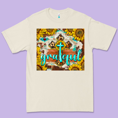 Grateful Cross Premium Tee Designed By Barkaloodesign