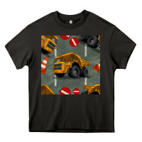 Asphalt dump truck seamles pattern Heavy Core Tee - BundleAndBundleShop