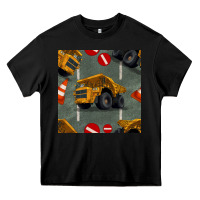 Black dump truck seamles pattern Heavy Core Tee - BundleAndBundleShop