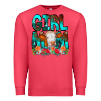 Cardinal Girl Mom Cow Flowers Premium Sweatshirt - CowCowDesign
